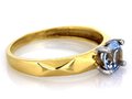 Zaręczynowy złoty pierścionek 585 fasetowany