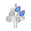 Zawieszka Srebrna 925 Opal Drzewko 