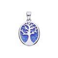 ZAWIESZKA OWALNA, SREBRO PRÓBY 925 RODOWANENIEBIESKI OPAL