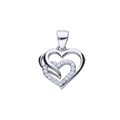 ZAWIESZKA SERCA AŻUROWE, SREBRO PRÓBY 925 RODOWANE,BIAŁE CYRKONIE