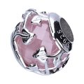 Koralik Zawieszka Beads do Pandora Srebro 925 Różowe Listki 