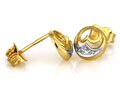 Złote Kolczyki pr 333 / Śliczne kolczyki w dwóch kolorach złota z cyrkonią