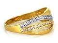 Złoty 585 Elegancki pierścionek z cyrkoniami 5