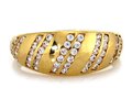 Złoty 585 Elegancki pierścionek z cyrkoniami 7
