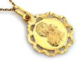 Złoty Medalik pr 585 Maryja z Dzieciątkiem Ramka