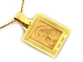 Złoty Medalik próba 333 Kwadrat Maryja z Dzieciątkiem Ozdobna Obwódka