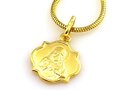Złoty Medalik próba 585 Dwustronny Jezus Maryja z Dzieciątkiem