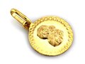 Złoty Medalik próba 585 Maryja z Dzieciątkiem Ramka Wzór