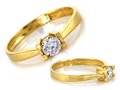 Złoty pierścionek 585 klasyczny zaręczynowy 4