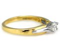 Złoty pierścionek 585 klasyczny zaręczynowy dwukolorowy
