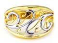 Złoty pierścionek próby 333 wykonany z dwukolorowego złota Ażurowy Wzór 2
