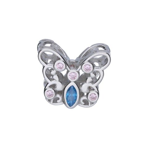 ZAWIESZKA TYPU BEAD PASUJĄCA DO MODUŁOWYCH BRANSOLET O ŚREDNICY MAX 3mm, SREBRO PRÓBY 925 RODOWANE