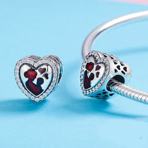 CHARMS BEADS do Pandora SREBRO 925 Matka z Dzieckiem 