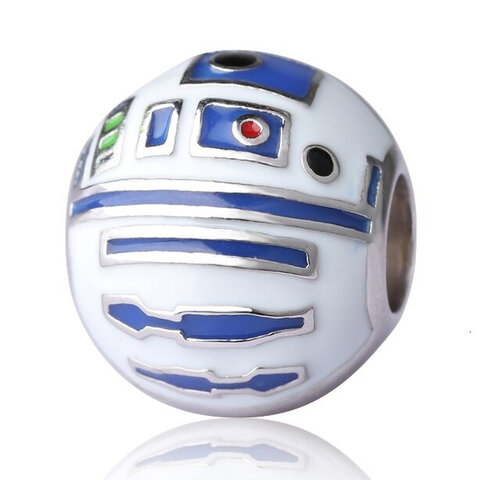 CHARMS BEADS do Pandora SREBRO 925 Robot R2-D2 Star Wars