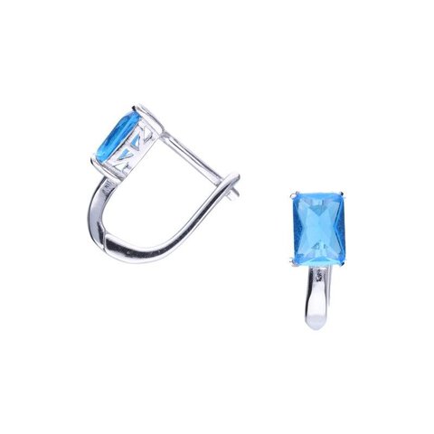 KOLCZYKI NA ANGIELSKIM ZAPIĘCIU TYPU BAGIETKA