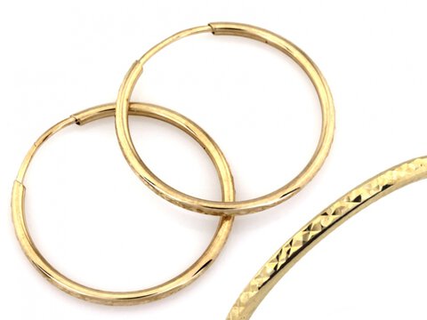 Złote kolczyki próba 333 Koła 23 mm Szarniry 
