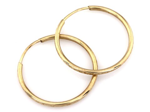 Złote kolczyki próba 333 Koła 23 mm Szarniry 