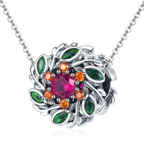 Koralik Zawieszka Beads do Pandora Srebro 925, Kolorowy Kwiatek