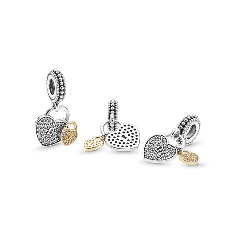 Koralik Zawieszka Beads Srebro 925 Kłódki Miłości