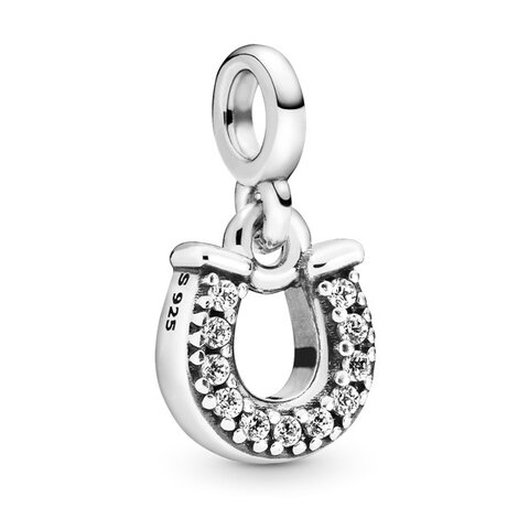 Koralik Zawieszka Little Beads do Pandora Srebro 925 Podkowa z Cyrkoniami 