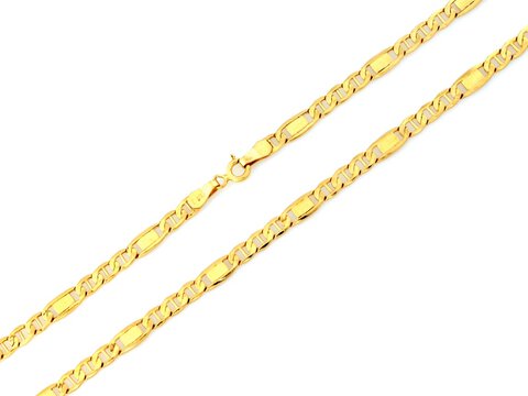 Złoty łańcuszek próba 585 splot figaro marina gucci 5mm