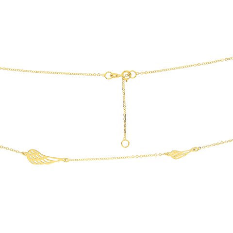 liteGOLD Naszyjnik Celebrytka Podwójny Skrzydła Złoto pr 333