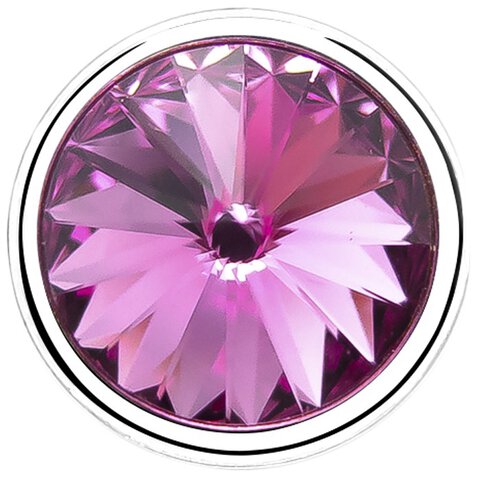 MSclick Klik srebrny z kryształem Swarovski Rose