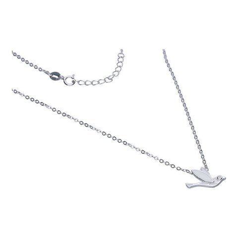 NASZYJNIK, SREBRO PRÓBY 925 RODOWANE, BIAŁE CYRKONIE