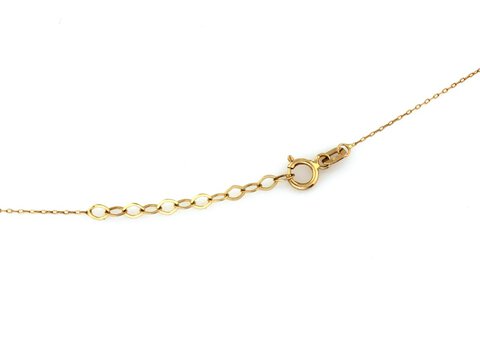 Naszyjnik Złoto pr 585 Czarne Kwiatki Cyrkonie 