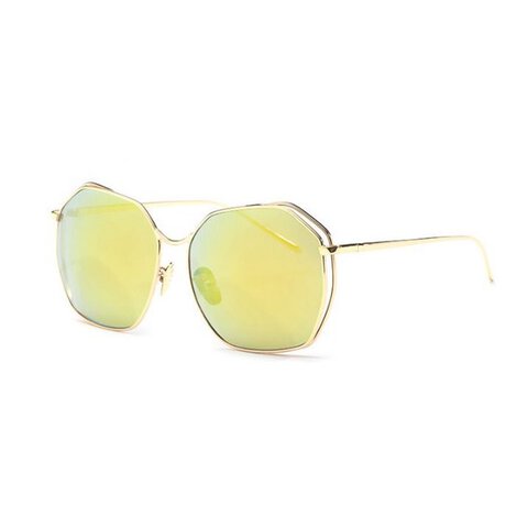 Okulary przeciwsłoneczne z filtrem UV400 Glam Square Żółte