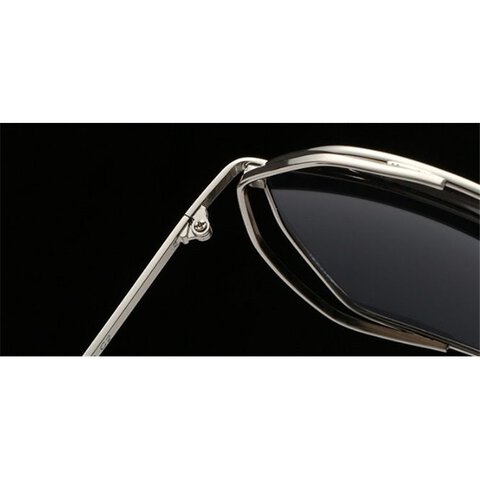 Okulary przeciwsłoneczne z filtrem UV400 Glam Square Srebrne