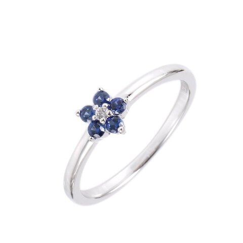 PIERŚCIONEK SREBRNY 925, Z SZAFIRAMI LABOLATORYNYMI,ROZ: 14,15,16,18