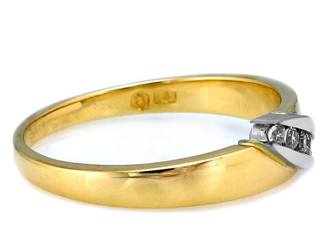 ZŁOTY PIERŚCIONEK 585 BRYLANT 0.099ct - SI/G