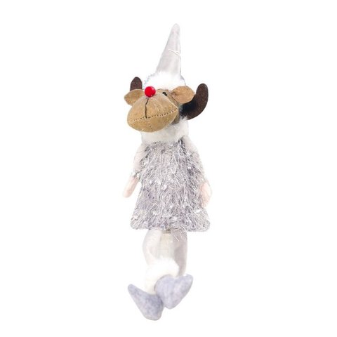 Renifer ŚWIĄTECZNY BOŻE NARODZENIE siedzący 37 cm