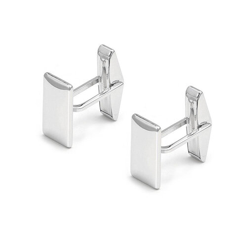 SPINKI DO MANKIETÓW  GŁADKIE PROSTOKĄT RODOWANE