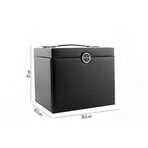 Szkatułka na biżuterię STENBERG kuferek etui organizer pudełko czarna 
