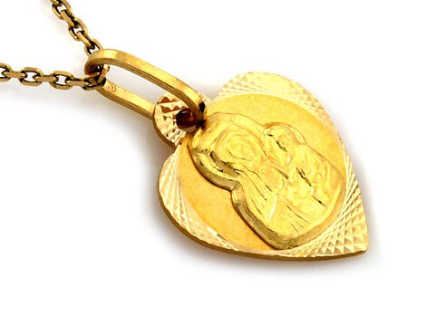 Zawieszka medalik złoto 333 Matka Boska w Sercu