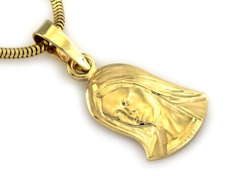 Zawieszka medalik złoto 333 Wizerunek Matki Boskiej 