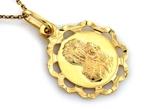 Zawieszka medalik złoto 333 Matka Boska w otoczce 