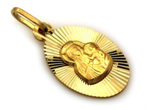 Zawieszka medalik złoto 333 Matka Boska 