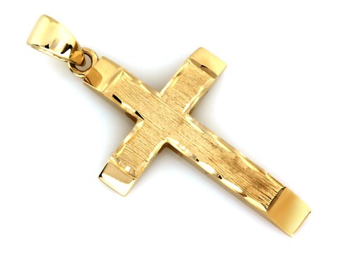 Wisiorek Złoto pr 333 Krzyżyk Satynowy