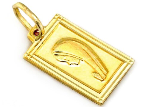 Medalik złoty prostokątny z Matką Bożą próba 585