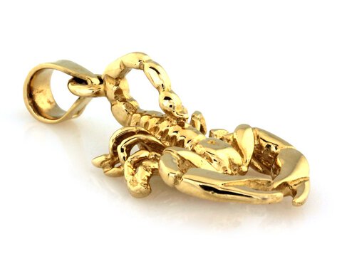 Złota zawieszka pr. 585 znak zodiaku skorpion