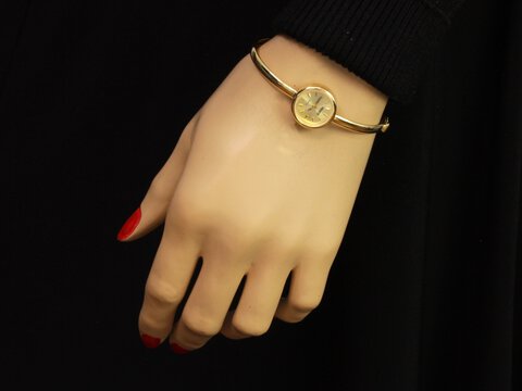 Zegarek złoty damski złoto 585- sztywna bransoleta
