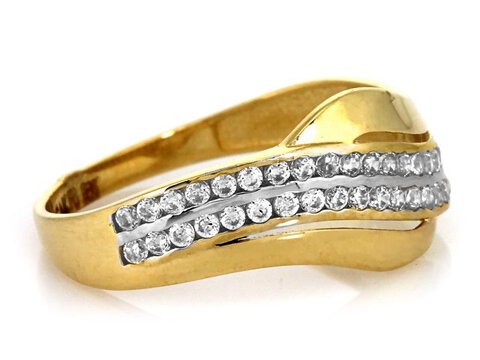 Zjawiskowy złoty pierścionek 585 4