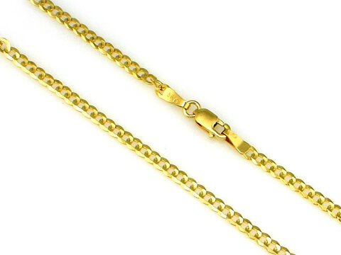 Zloty Łańcuszek pr 585 Pancerka Ogniwa Pełne 2,7 mm