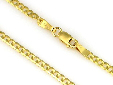 Zloty Łańcuszek pr 585 Pancerka Ogniwa Pełne 2,7 mm