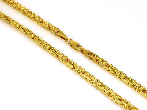 Zloty Łańcuszek pr 585 Splot Królewski Byzantine 2,5 mm