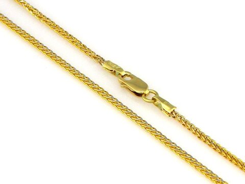 ZŁOTY ŁAŃCUSZEK PRÓBA 585, FOX DWUKOLOROWY 2,0mm