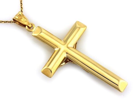 Złoty Medalik próba 333 Jezus na Krzyżu